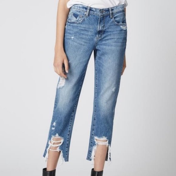 Madison Crop Distressed Jeans 
